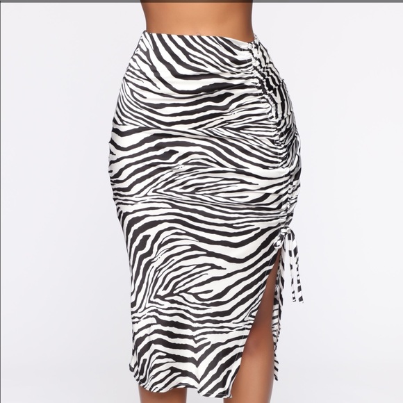 Fashion Nova Skirts Sophie Zebra Skirt Set Poshmark